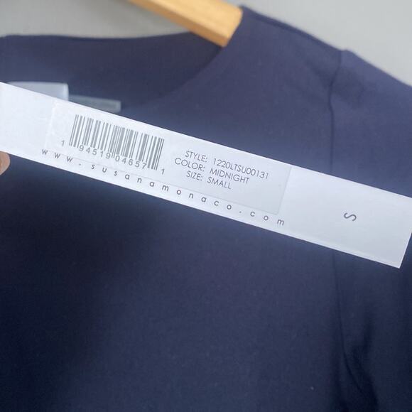 SUSANA MONACO Navy Blue Romper Coastal Preppy Academia Nautical Eurosummer S - Picture 3 of 9